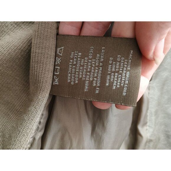 Sebby Collection Olive Faux‎ Leather Moto Biker Jacket Medium - Picture 10 of 12